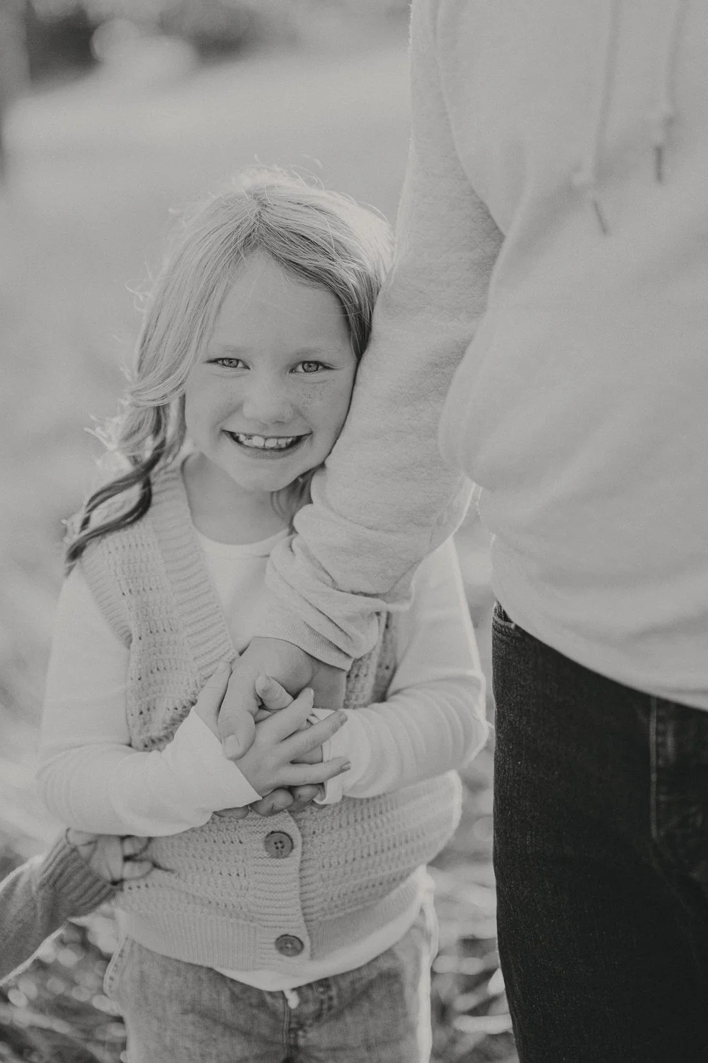 Kids playing during fall family session