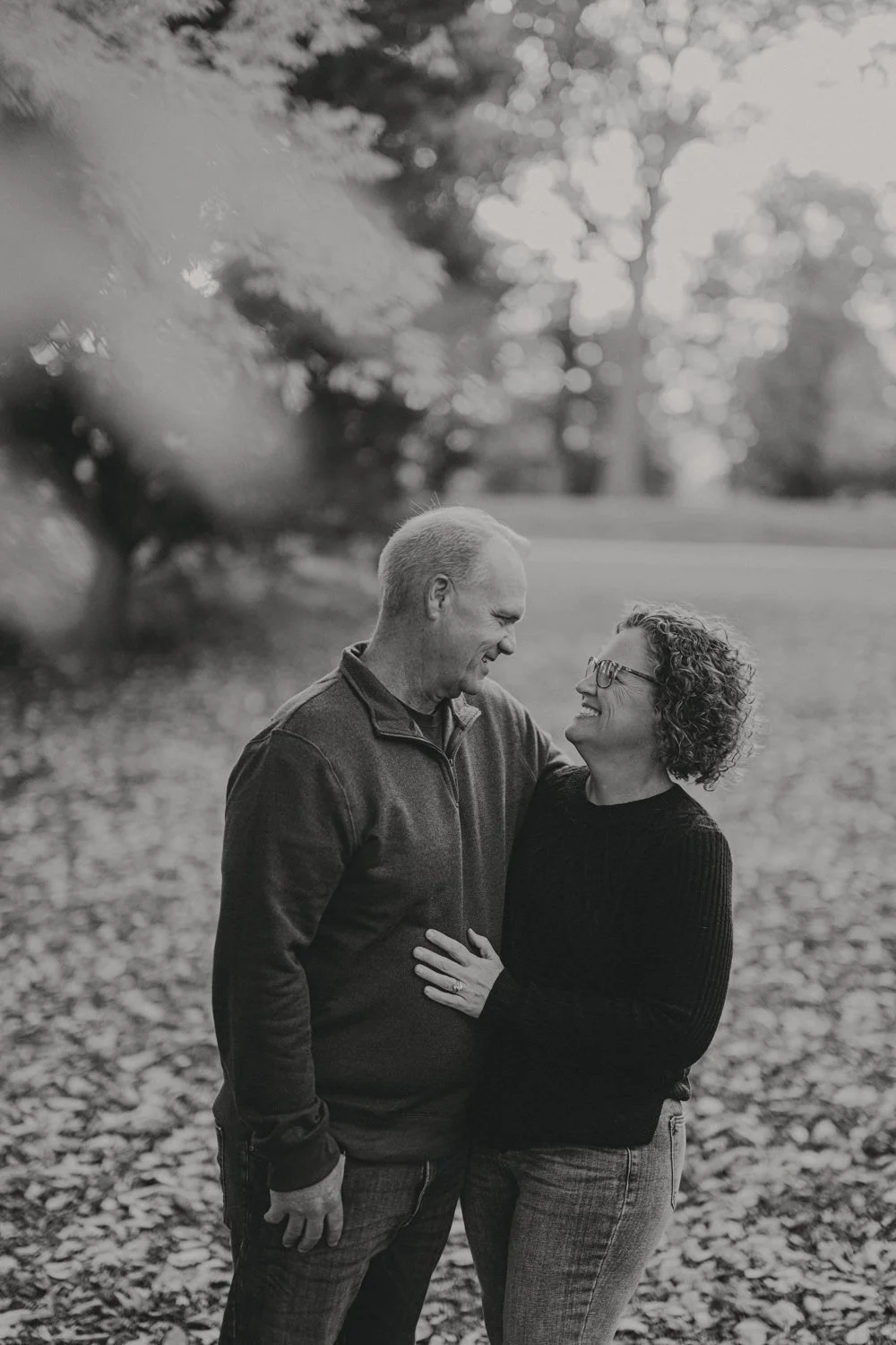 Lee family natural moments during fall session in Lincoln