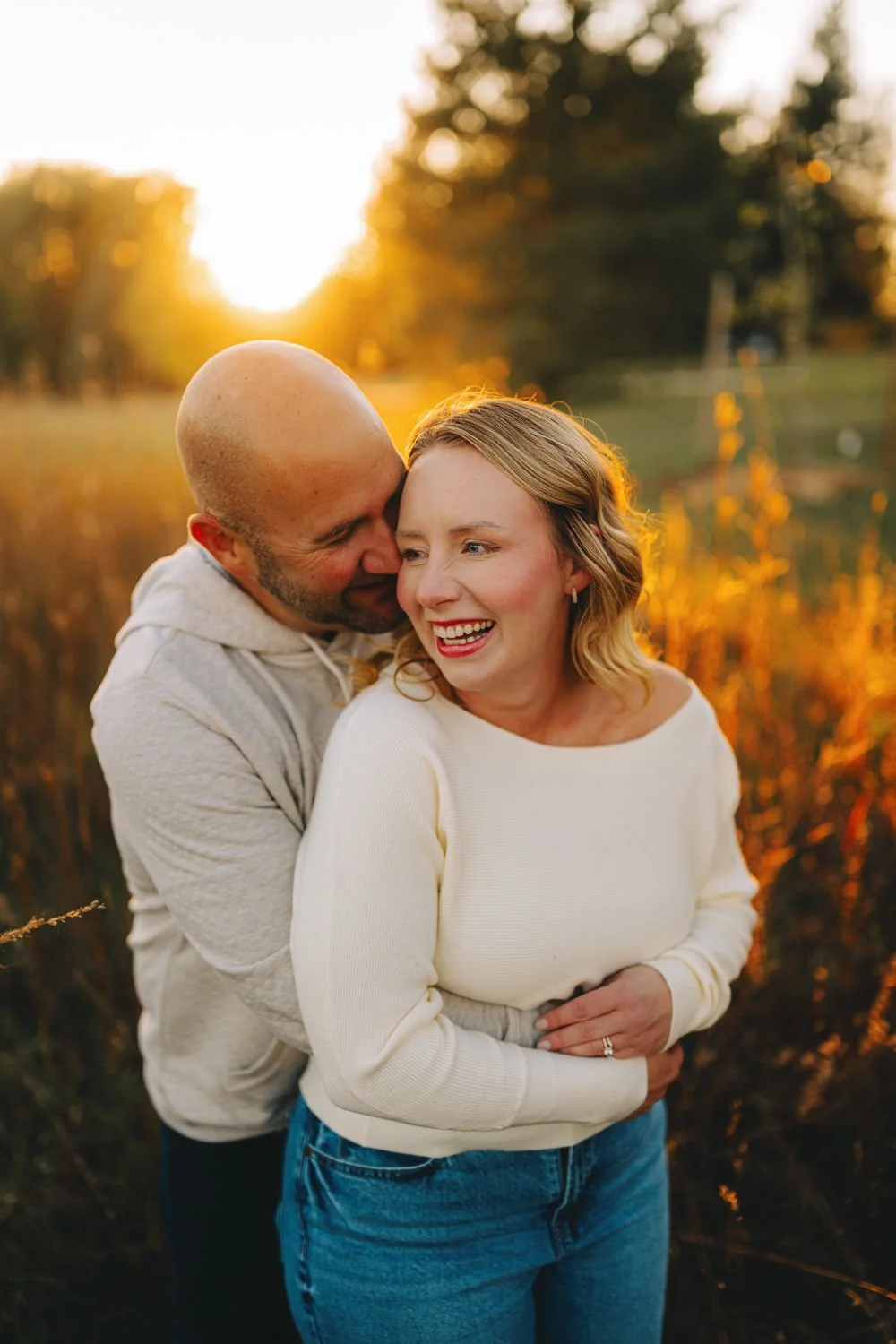 Outdoor family photos in fall colors