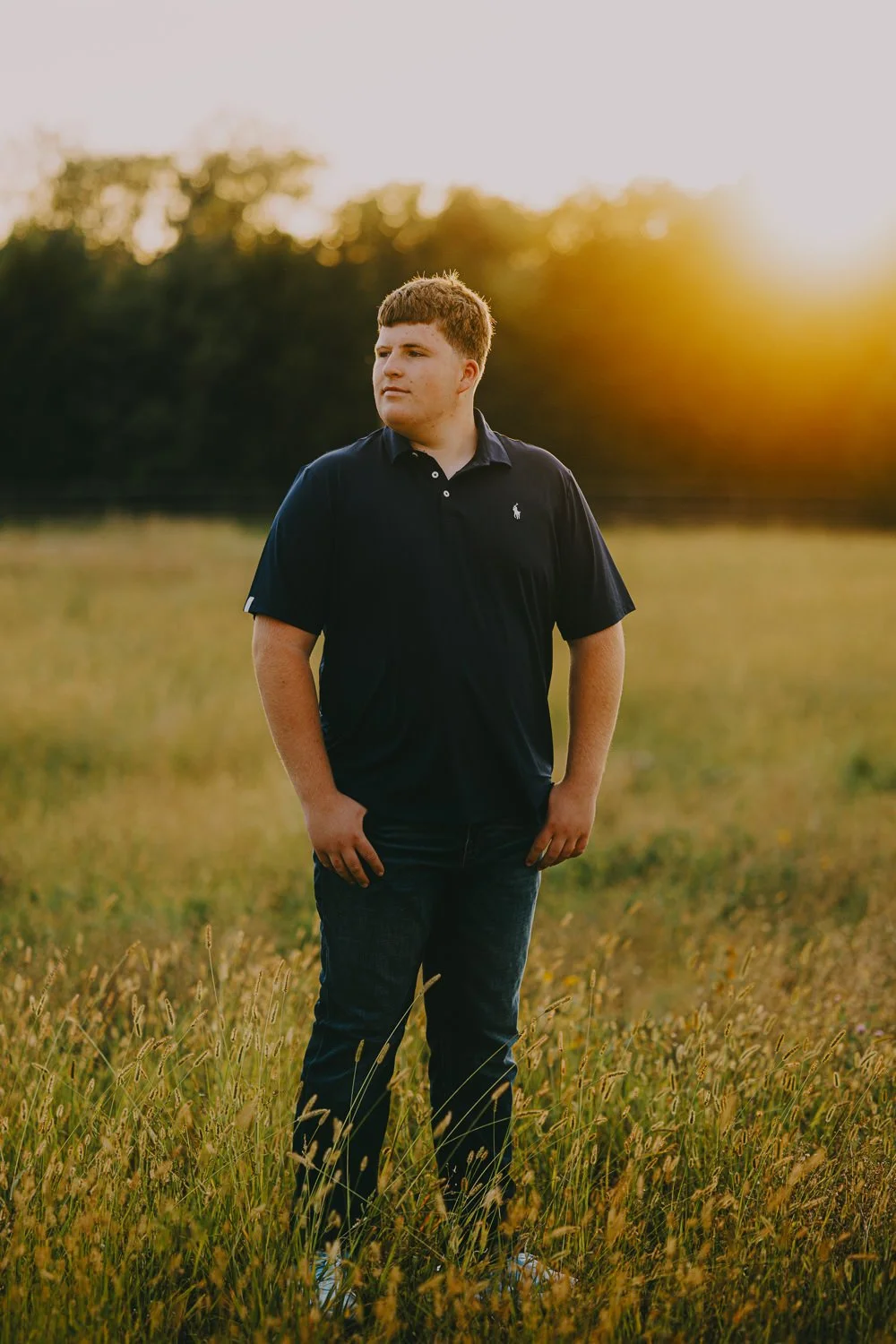 3. Outdoor senior photography in Lincoln Nebraska at sunset