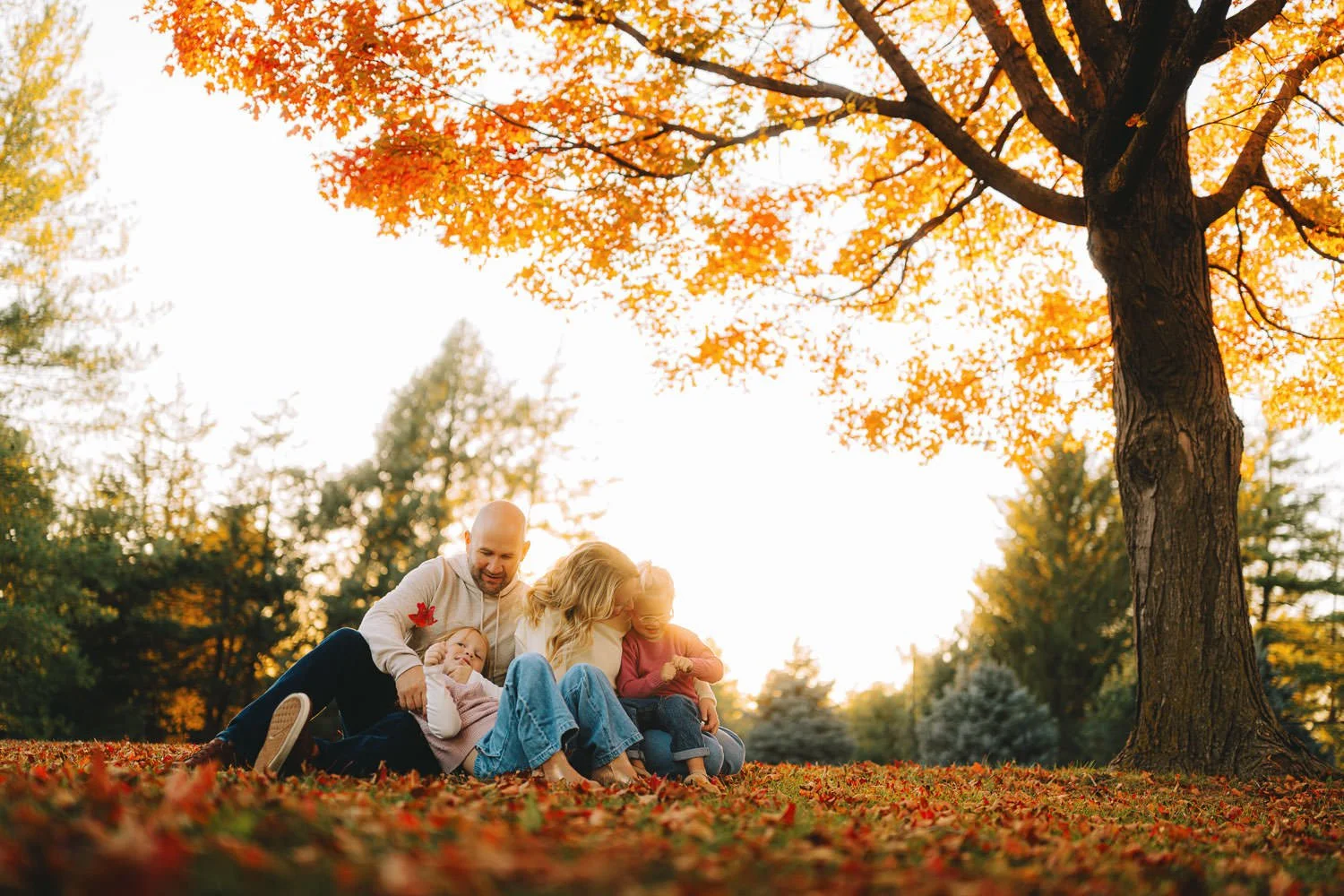 Lifestyle family session in the fall
