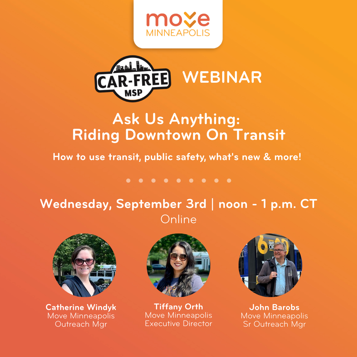 Webinar: Ask Us Anything: Riding Downtown on Transit