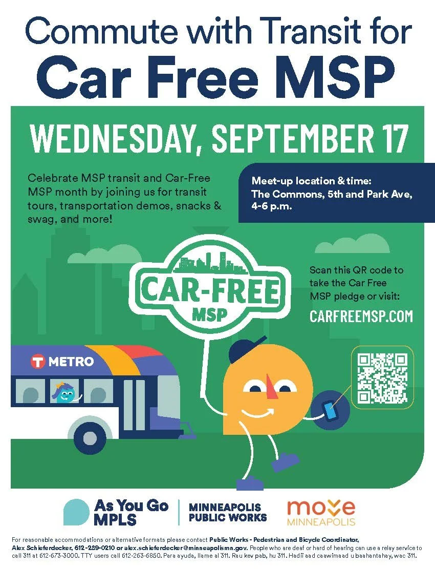 Celebrate Car-Free MSP – Commute with Transit!