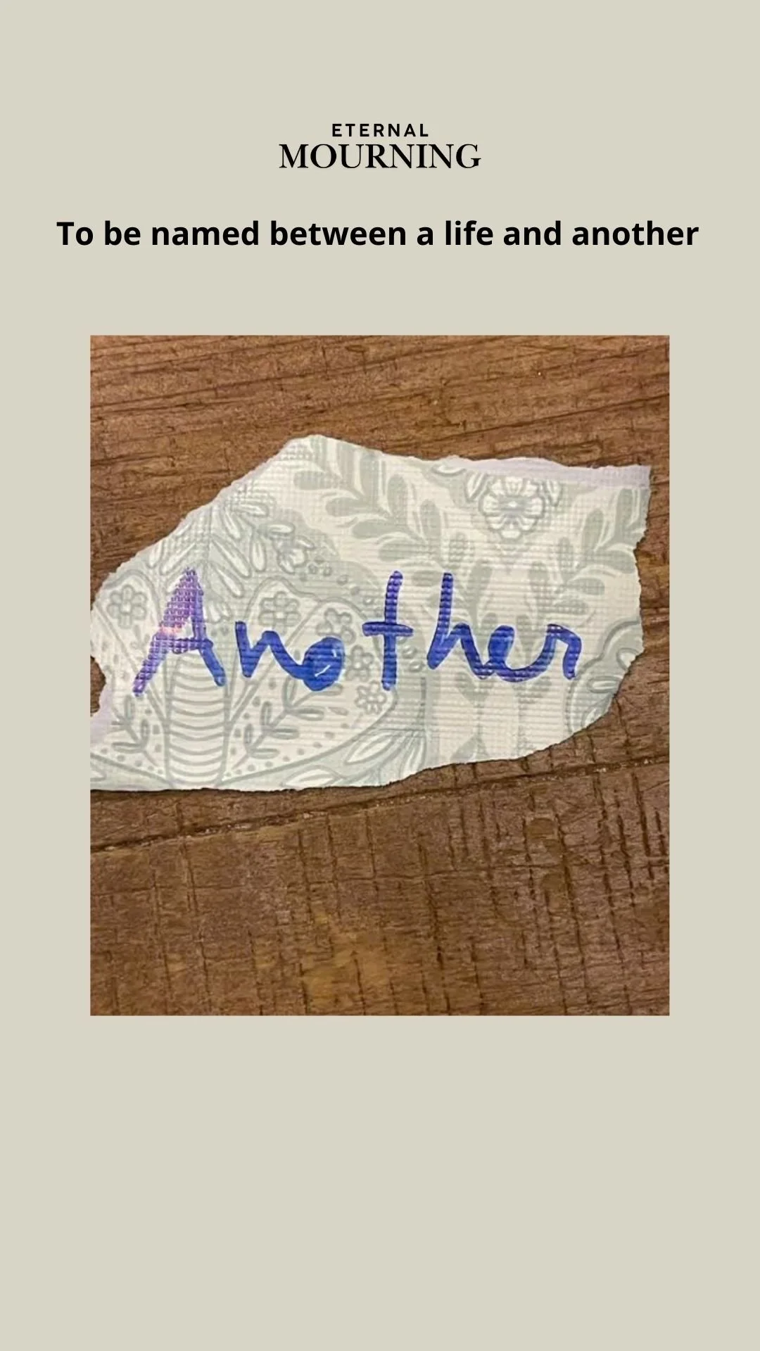 Folk/Review Eternal Mourning - To Be Named Between a Life and Another