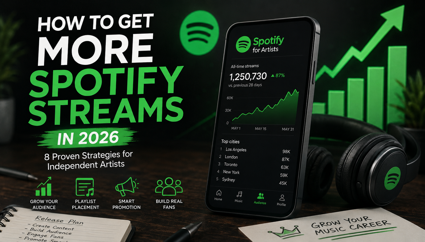 How To Get More Spotify Streams in 2026: 8 Proven Strategies for Independent Artists