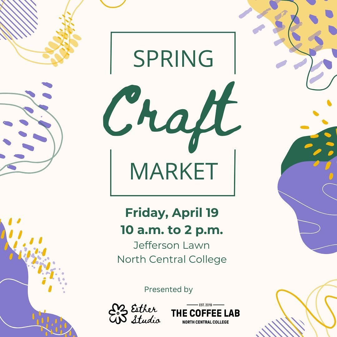 Naperville, mark your calendars! Esther Studio and the North Central College Coffee Lab are here with a fun shopping event for everyone who loves supporting small businesses ✨

The Spring Craft Market is happening Friday, April 19 from 10 a.m. to 2 p