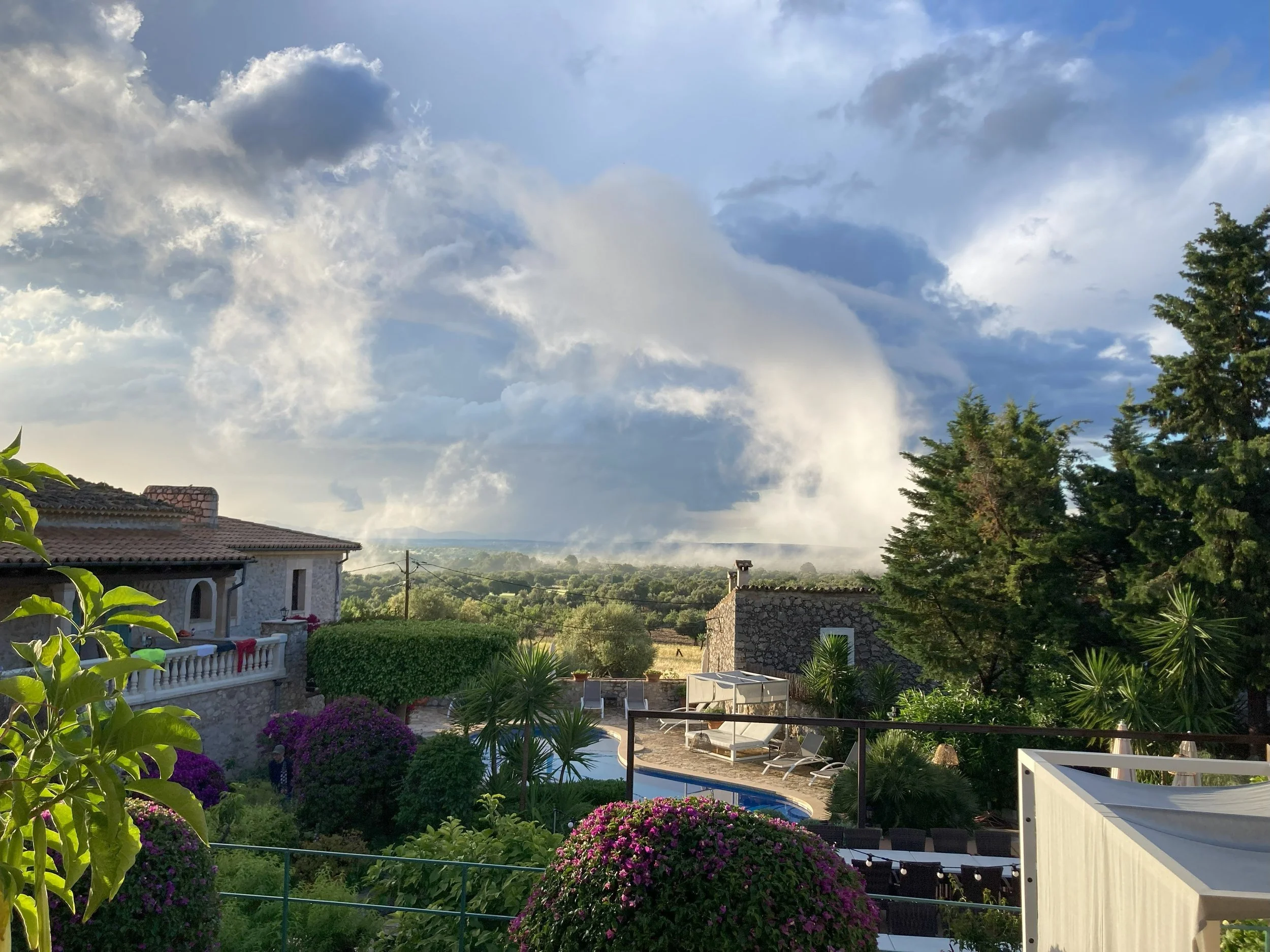 Udsigt fra hotellet på cykel-netværkstur til Mallorca arrangeret af Groossartig