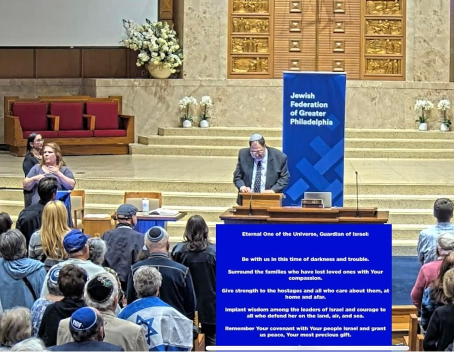 Prayer Vigil for Solidarity with Israel.&nbsp;