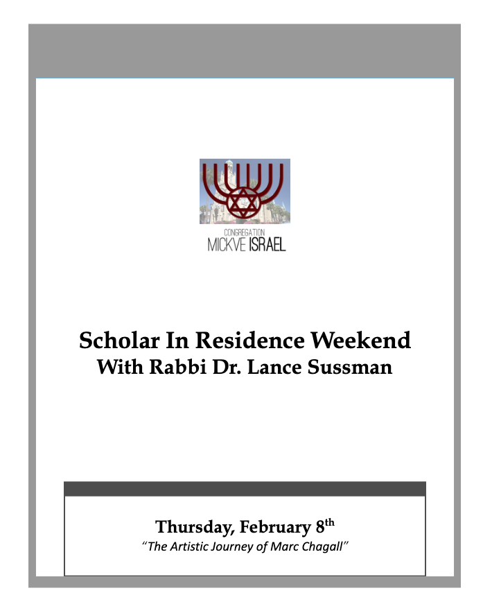 Scholar in Residence Weekend