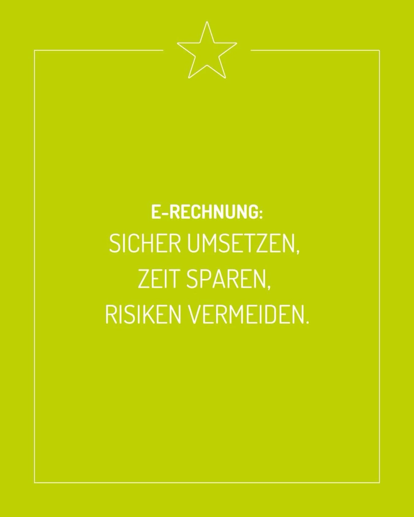 📩 E-Rechnung &ndash; jetzt handeln! 👍
Die E-Rechnung wird verpflichtend und bringt neue Anforderungen f&uuml;r Ihre Rechnungsprozesse mit sich. 🤖Software anpassen, GoBD beachten, Abl&auml;ufe optimieren &ndash; wer jetzt vorbereitet ist, spart Zei