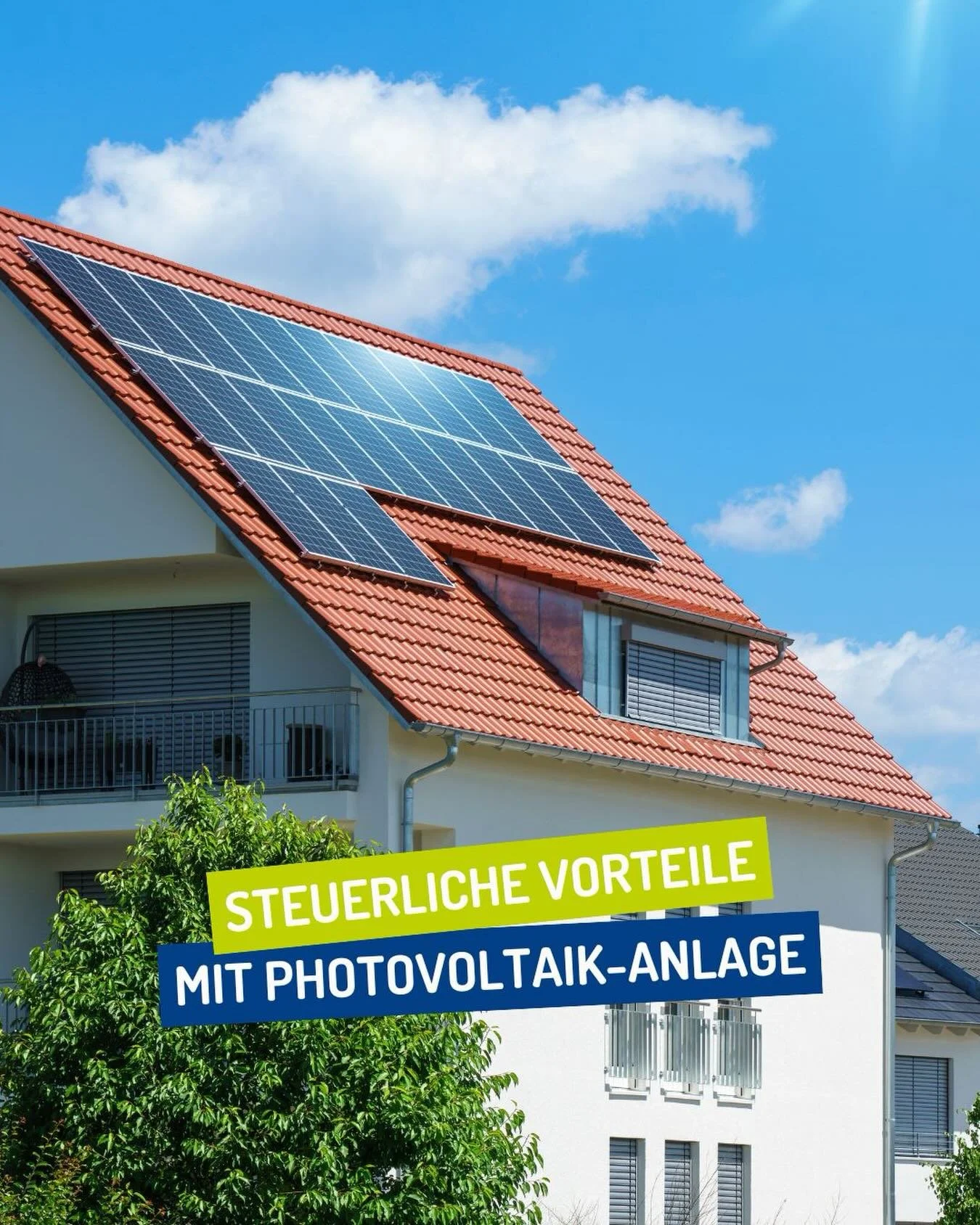 💡 Sonne tanken und Steuern sparen! ☀️💸
Wer eine Photovoltaik-Anlage installiert, kann nicht nur Stromkosten sparen, sondern auch von steuerlichen Vorteilen profitieren &ndash; z. B. Abschreibungen, F&ouml;rderungen und Einspeiseverg&uuml;tungen.
Gu