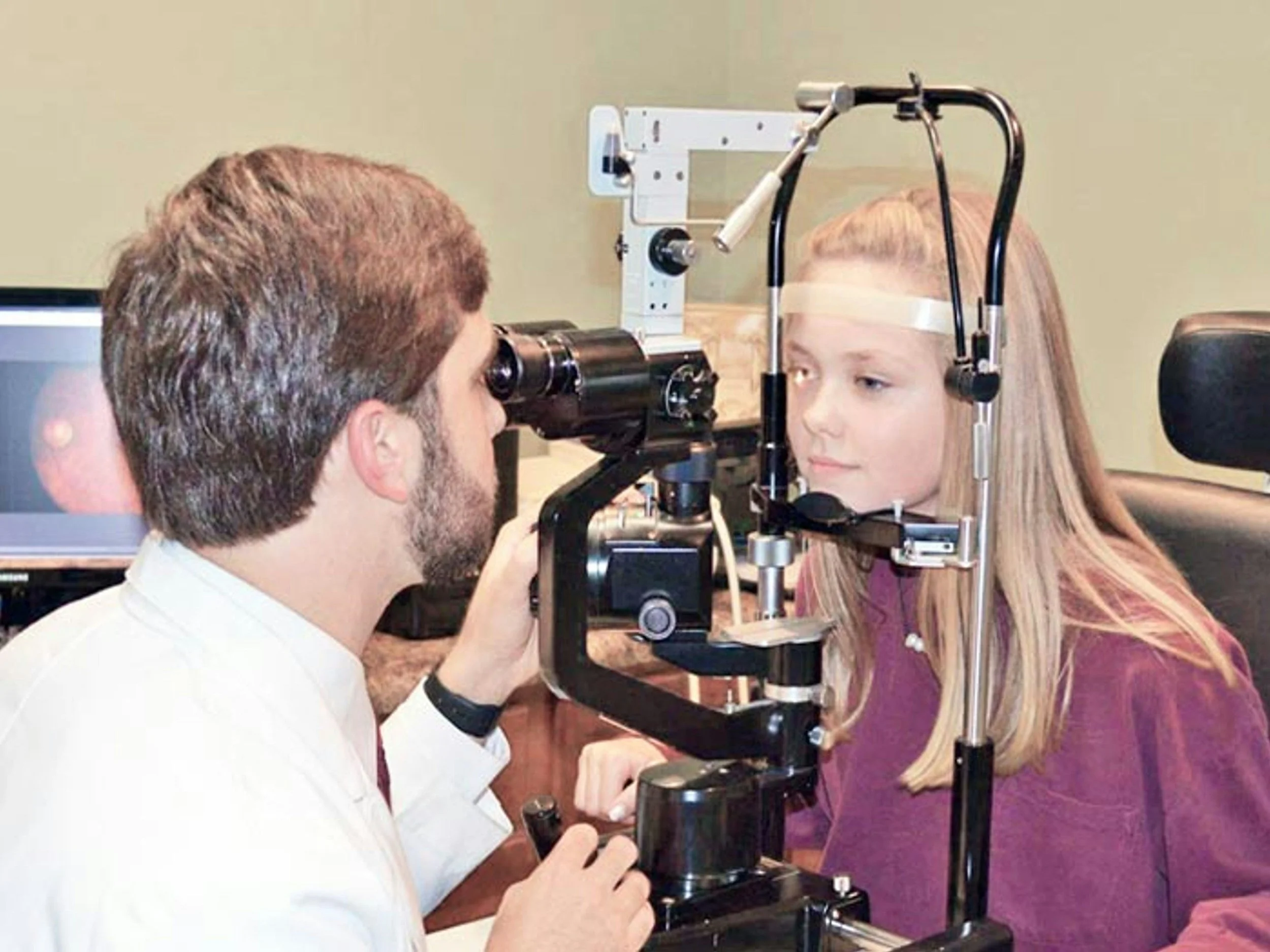 teenager getting an eye test