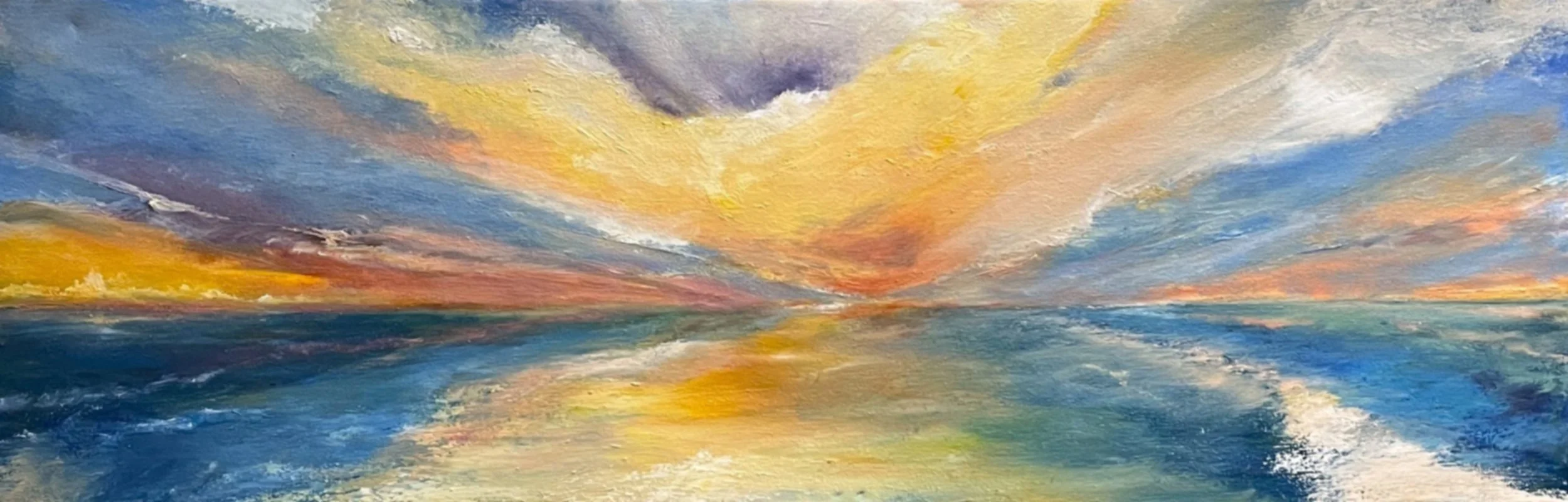 Morning Motions 30x10 Acrylic and Oil on canvas