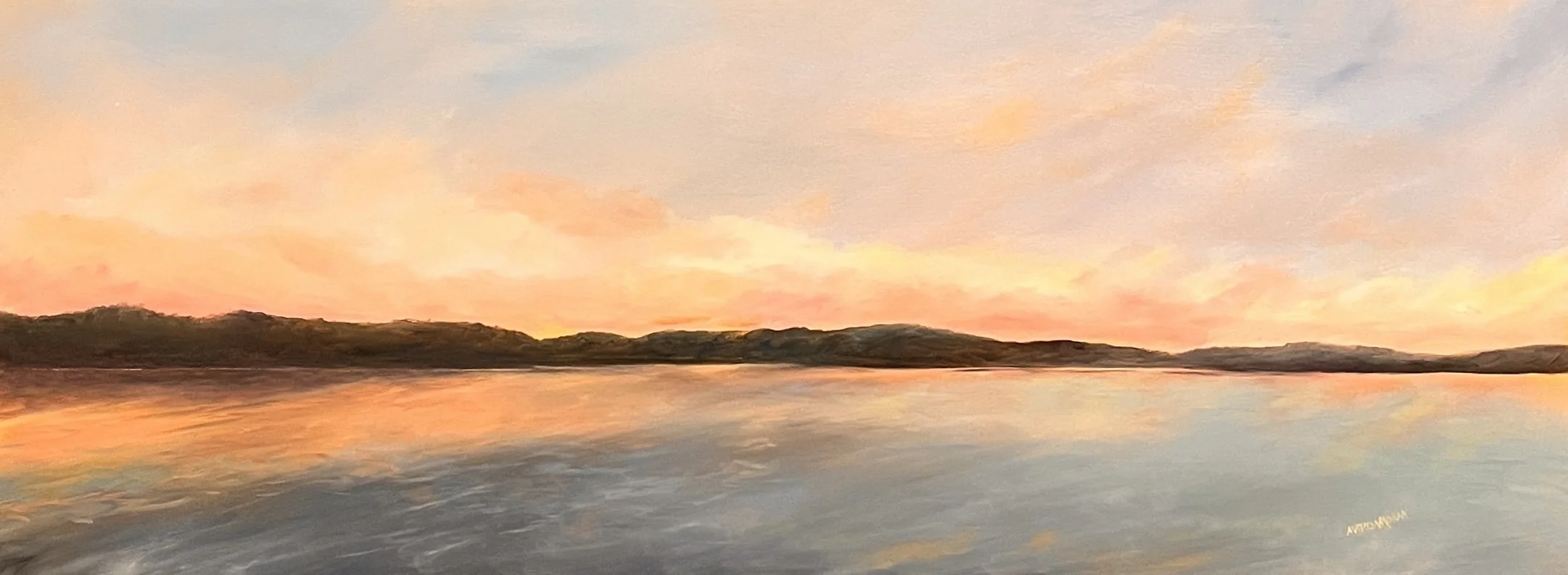 Contemplation Point
14x37 Oil on Repurposed canvas