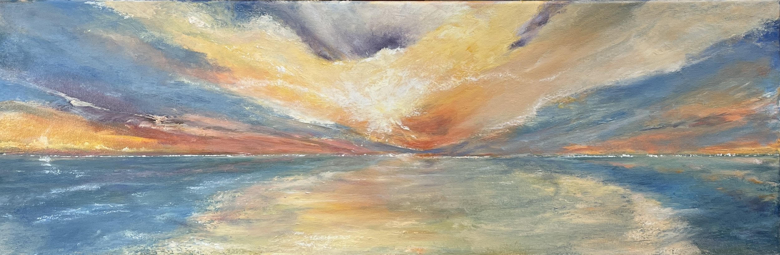 Morning Motions 30x10
Acrylic and Oil on repurposed canvas