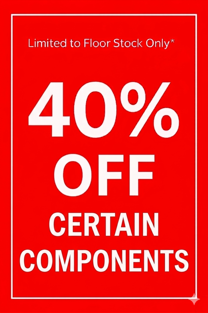 40% off certain components