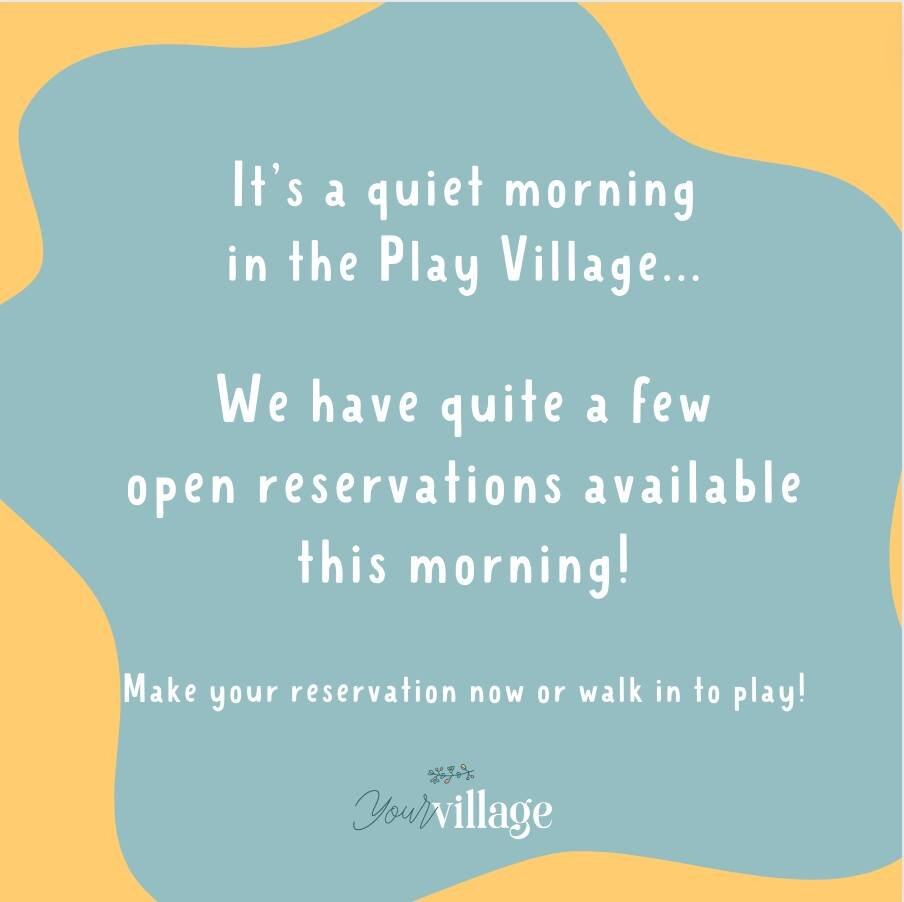 Looking for a quiet place to place to play this morning? 

We have a lot of spots still available for our Open Play this morning! 

Get out of the house with your toddler or preschooler and come have some fun! 
.
.
.
 #child #toddlermom #toddlerlife 