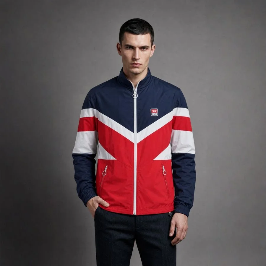 DIESEL lightweight zip bomber jacket