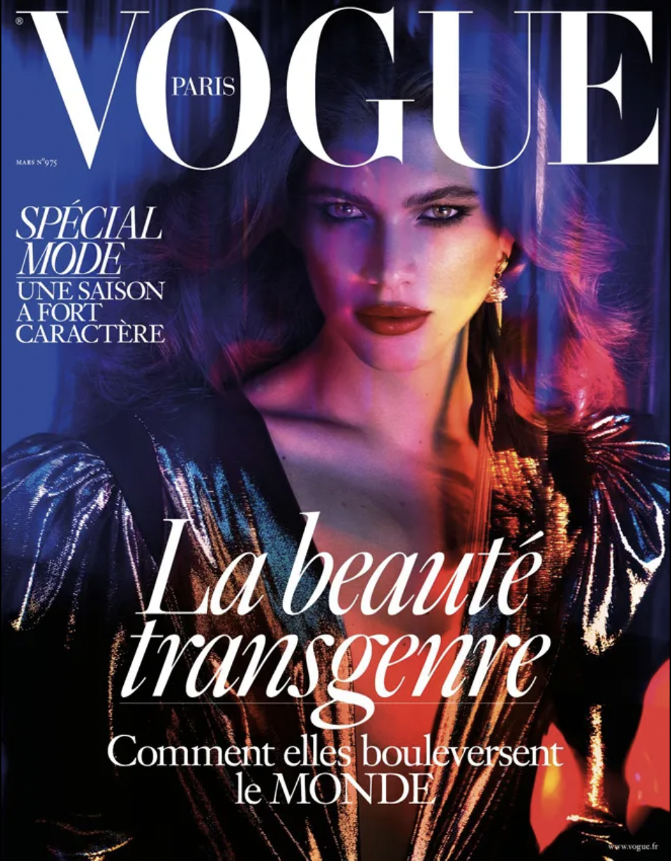 Valentina Sampaio première modèle trans à la une de Vogue France en 2017