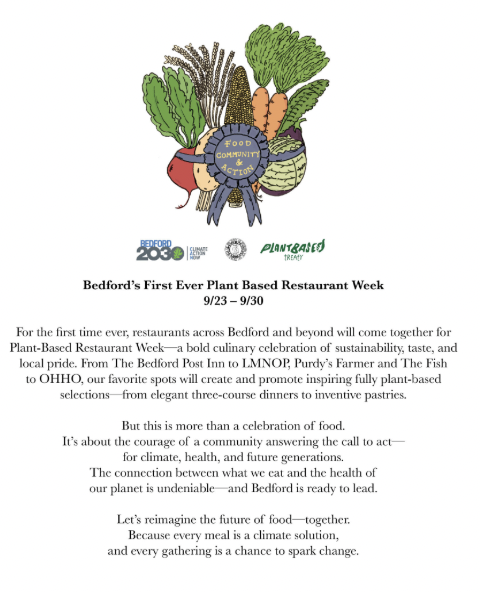 Bedford Plant Based Restaurant Week