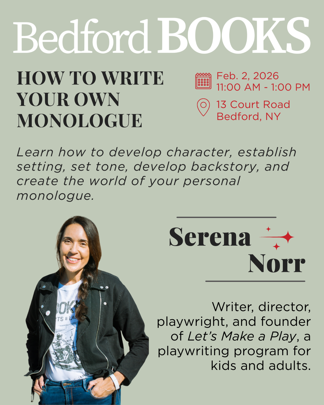 Monologue Writing Workshop