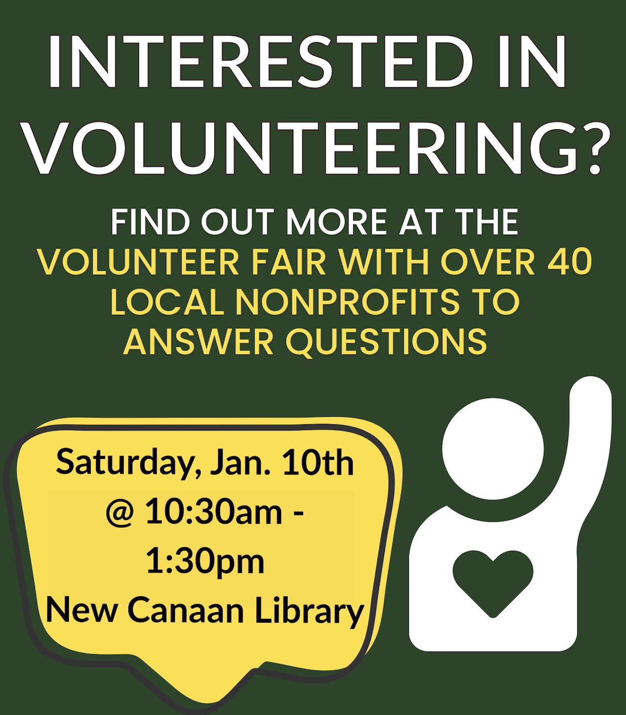 Nonprofit Volunteer Fair featuring 40 nonprofits in New Canaan and the surrounding area