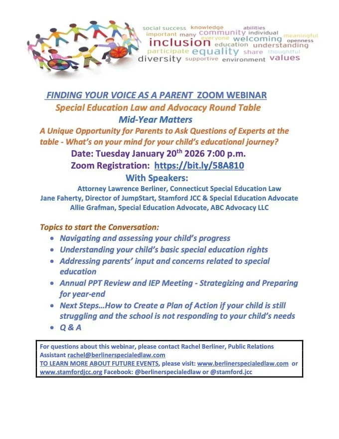 Finding Your Voice as a Parent Webinar: Special Education Law and Advocacy