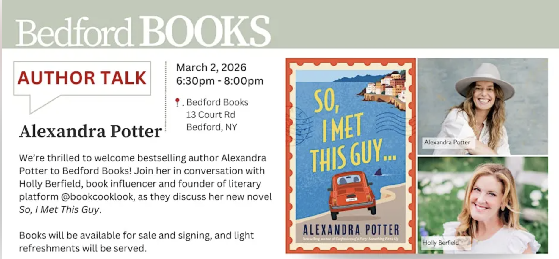Author Talk: Alexandra Potter