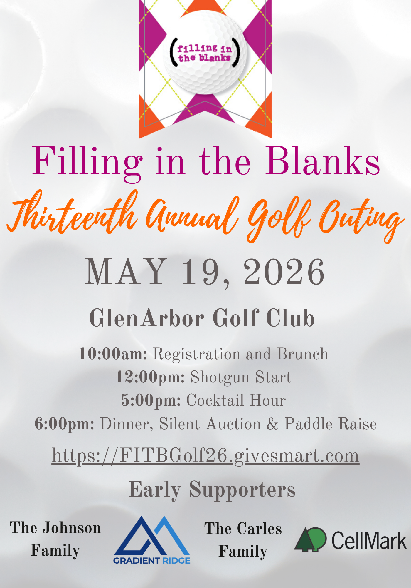 Filling in the Blanks 13th Annual Golf Outing