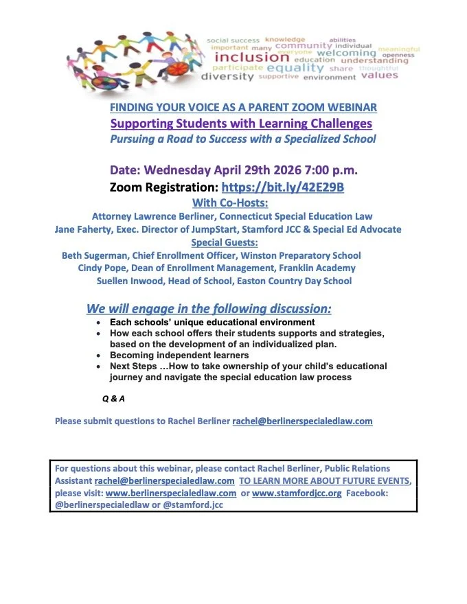 Finding Your Voice as a Parent Webinar: Specialized Schools (Special Education)