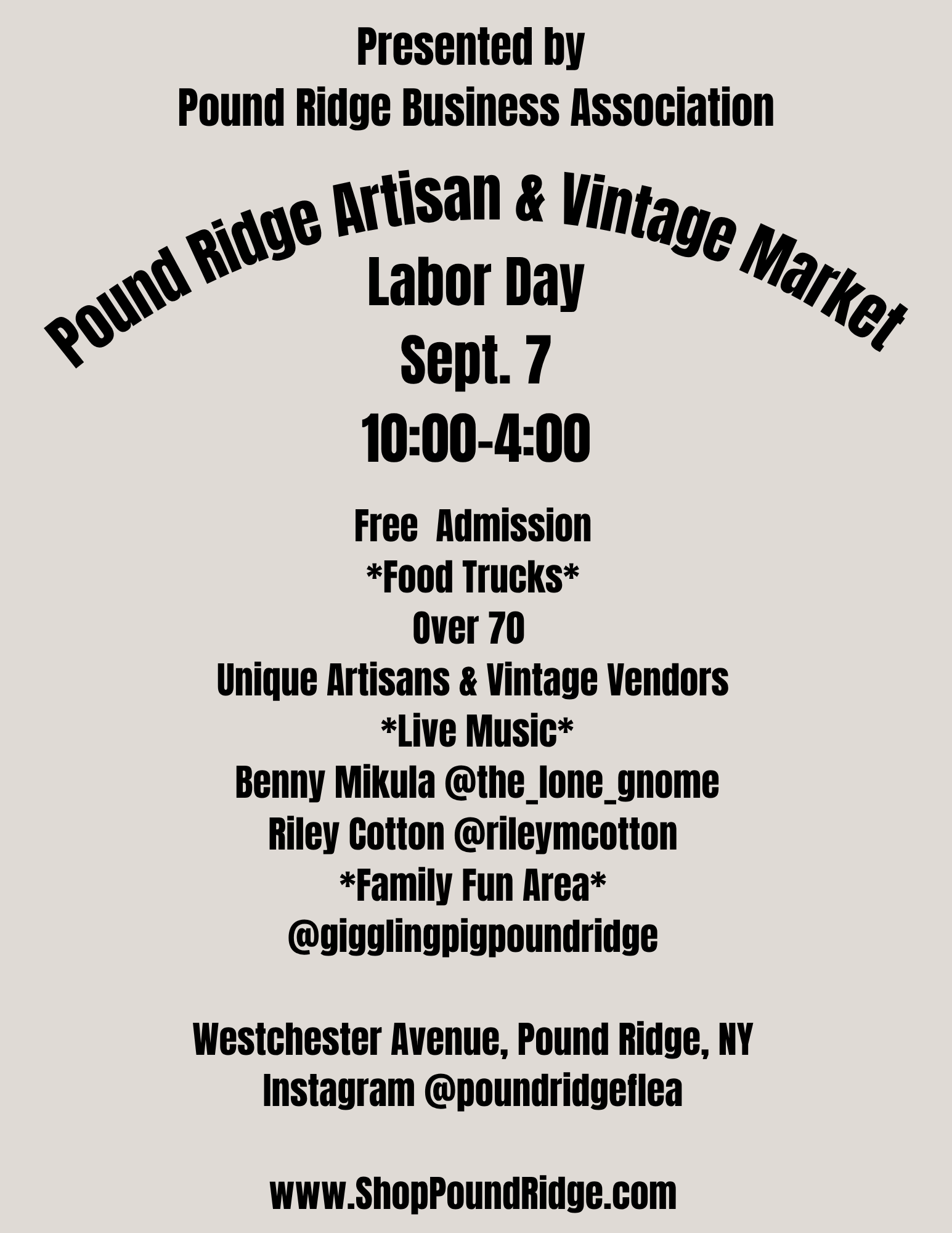 Pound Ridge Artisan & Vintage Market 