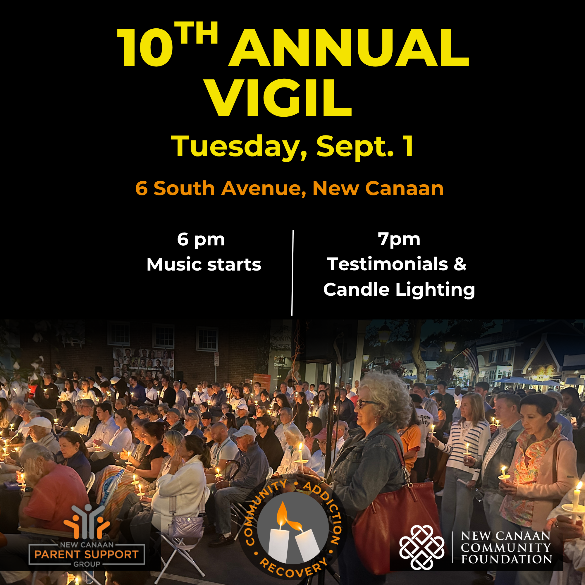 10th Annual Vigil, downtown New Canaan