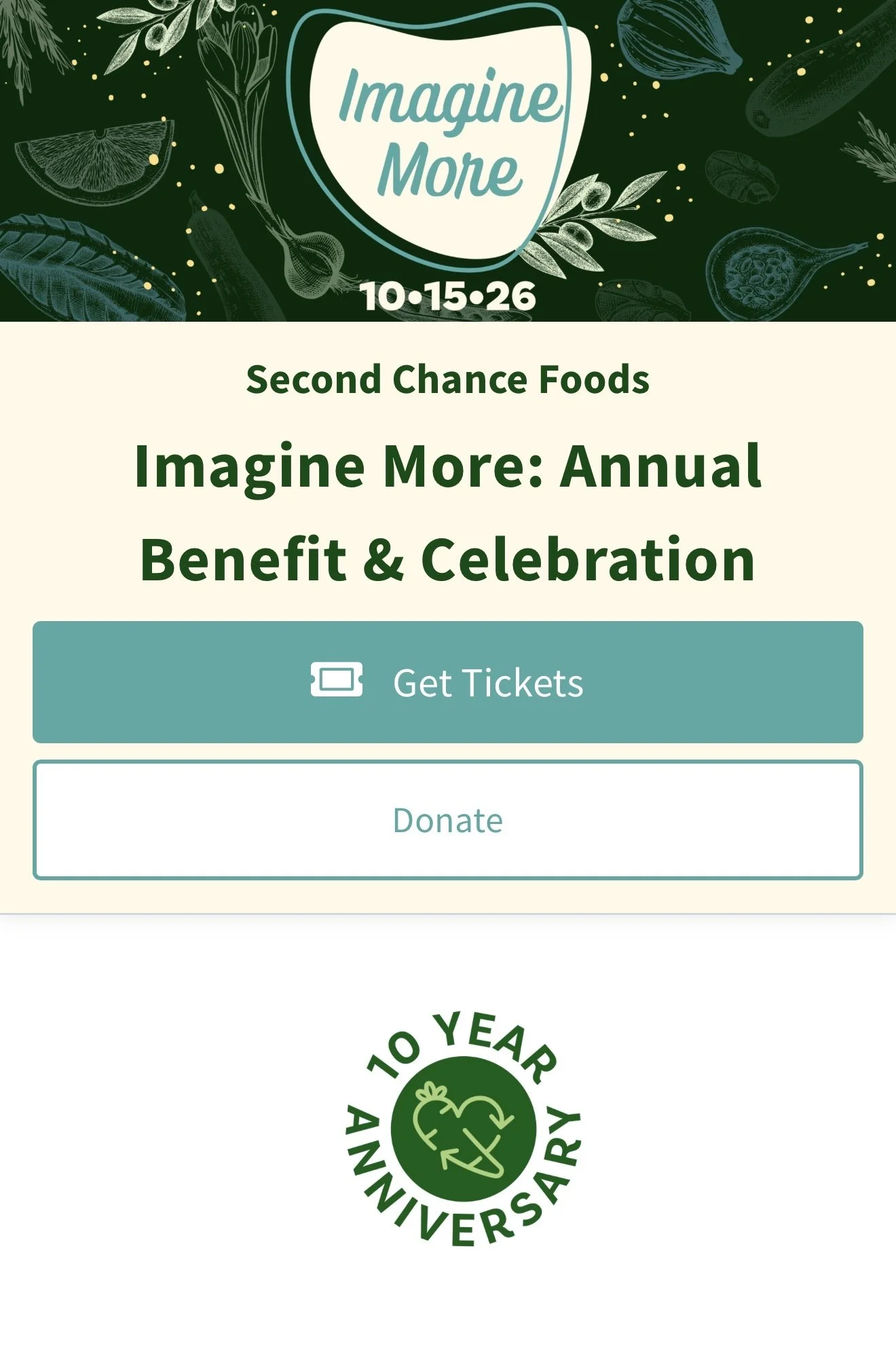 Second Chance Foods | Imagine More: Annual Benefit & Celebration