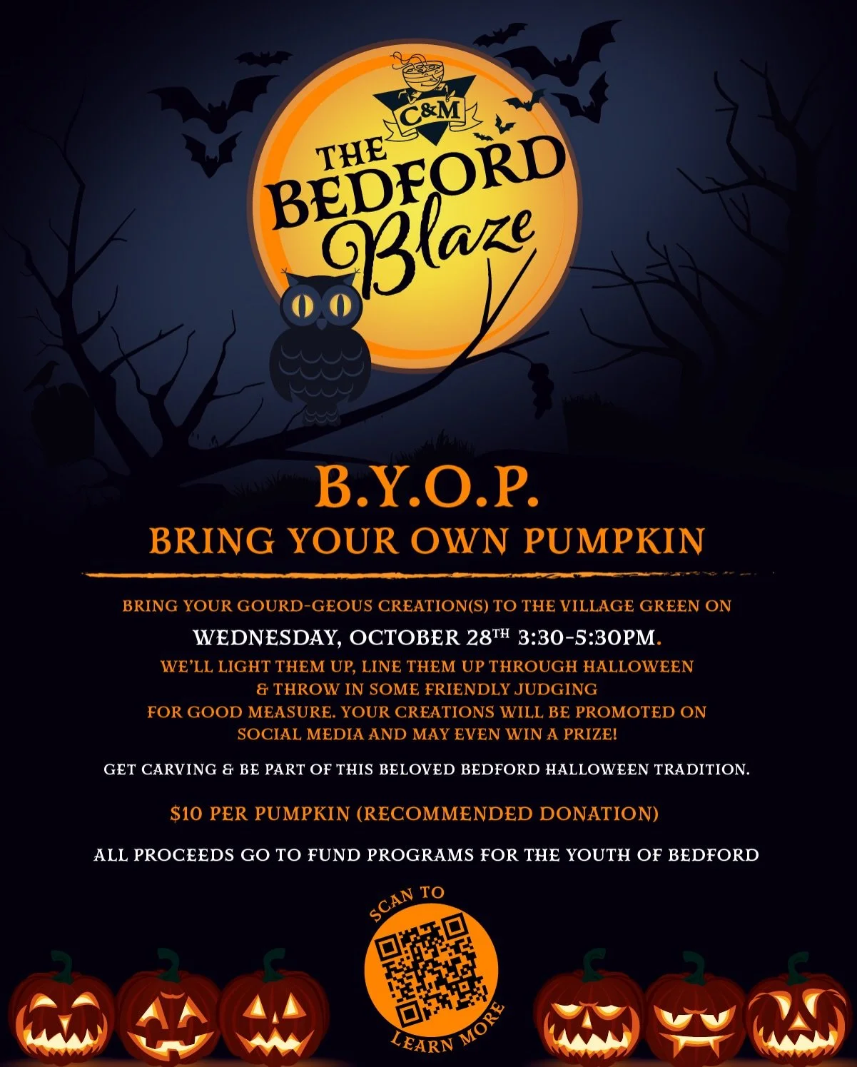 The Bedford Blaze: Bring Your Own Pumpkin