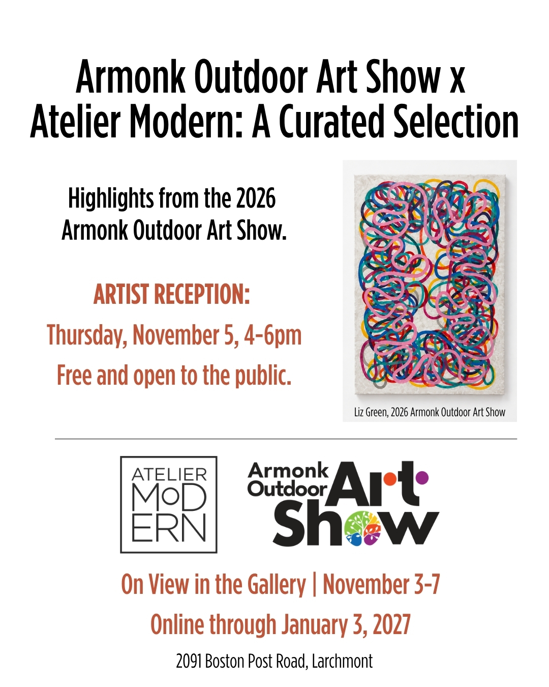 Armonk Outdoor Art Show x Atelier Modern: A Curated Selection