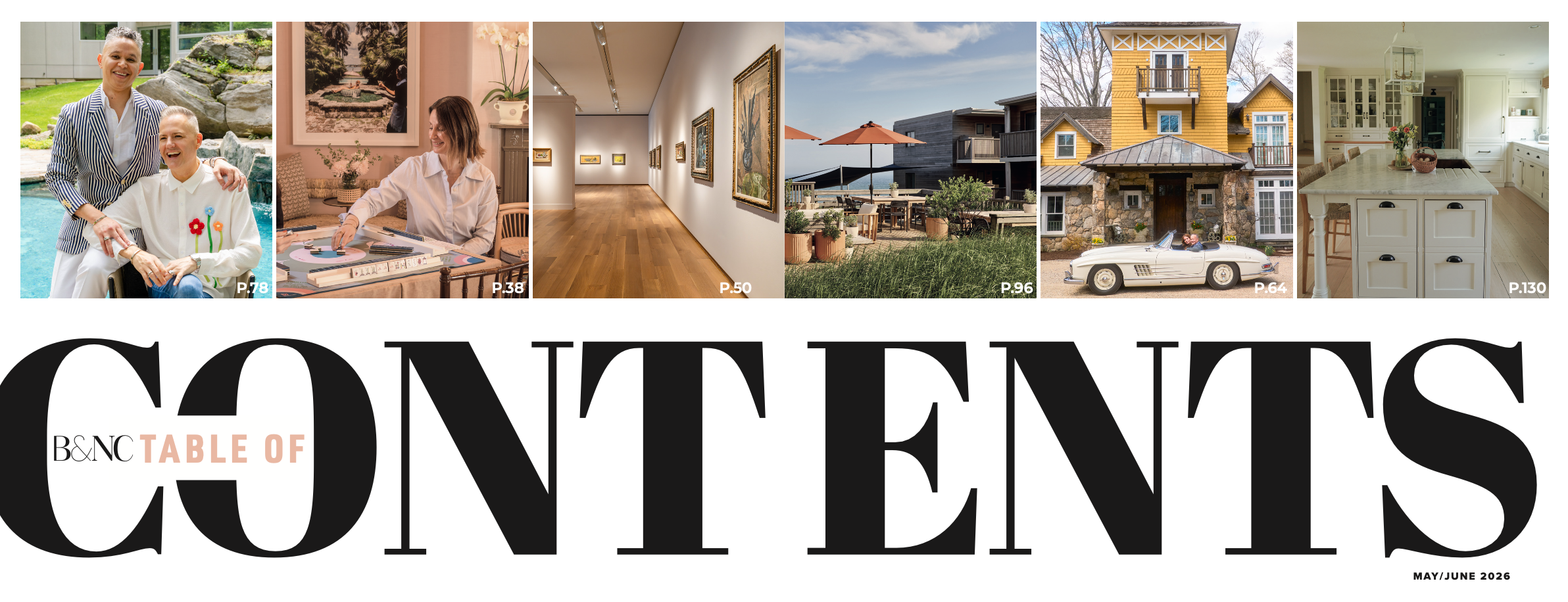 BEDFORD & NEW CANAAN MAGAZINE TABLE OF CONTENTS