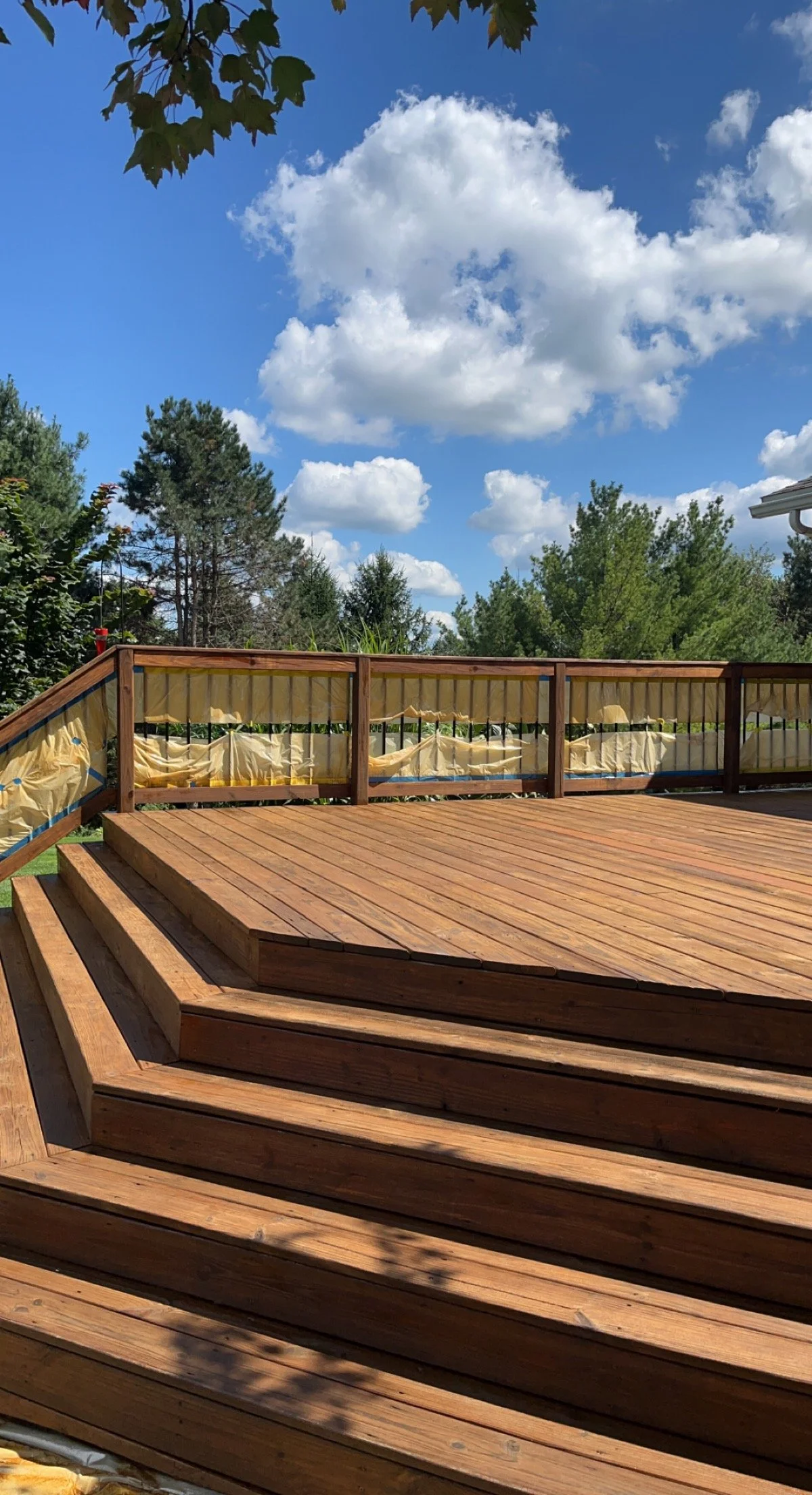 oil stained deck