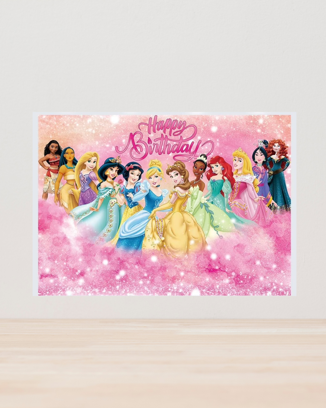 Disney Princess Happy Birthday Backdrop