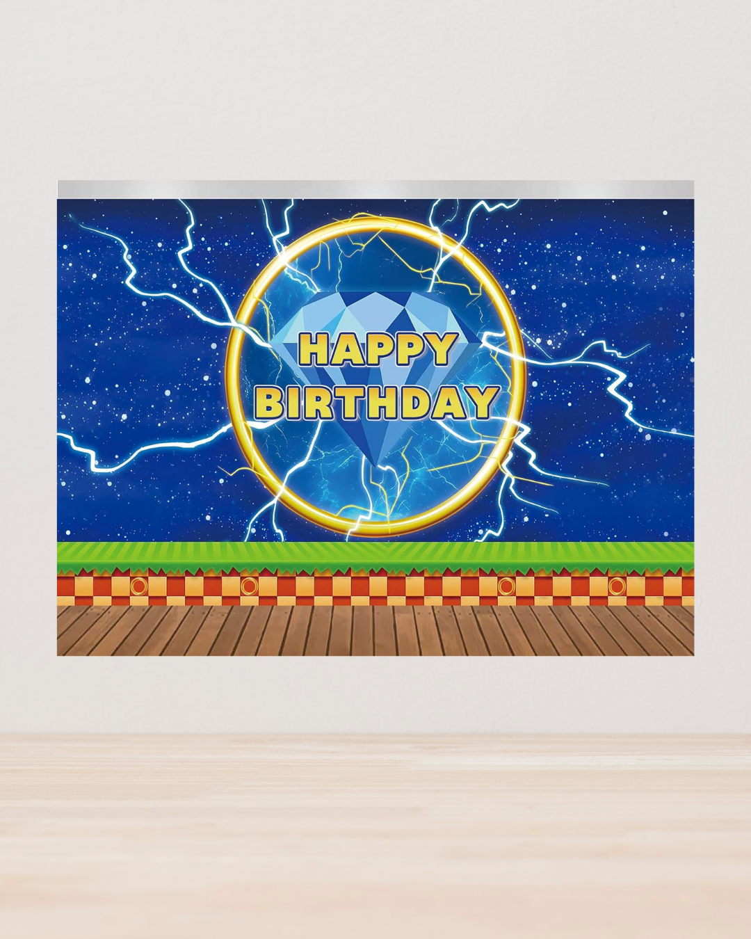Sonic Happy Birthday Backdrop 2