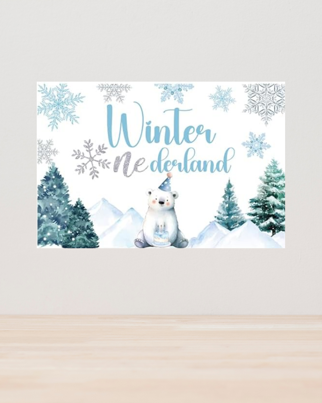 Blue Winter ONEderland Backdrop