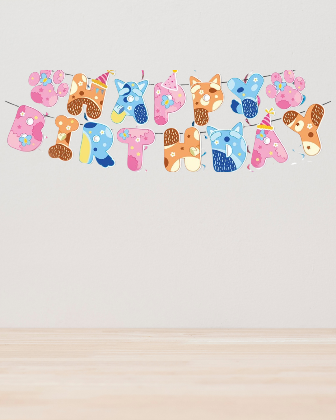 Bluey Happy Birthday Banner