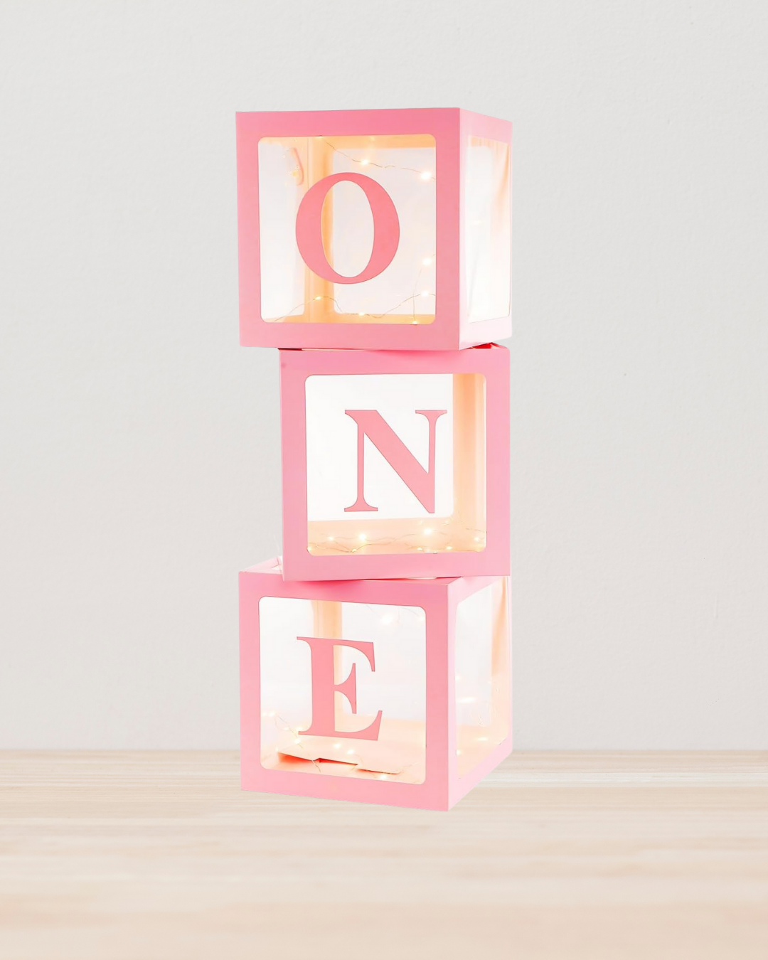 3 Pink Balloon Boxes