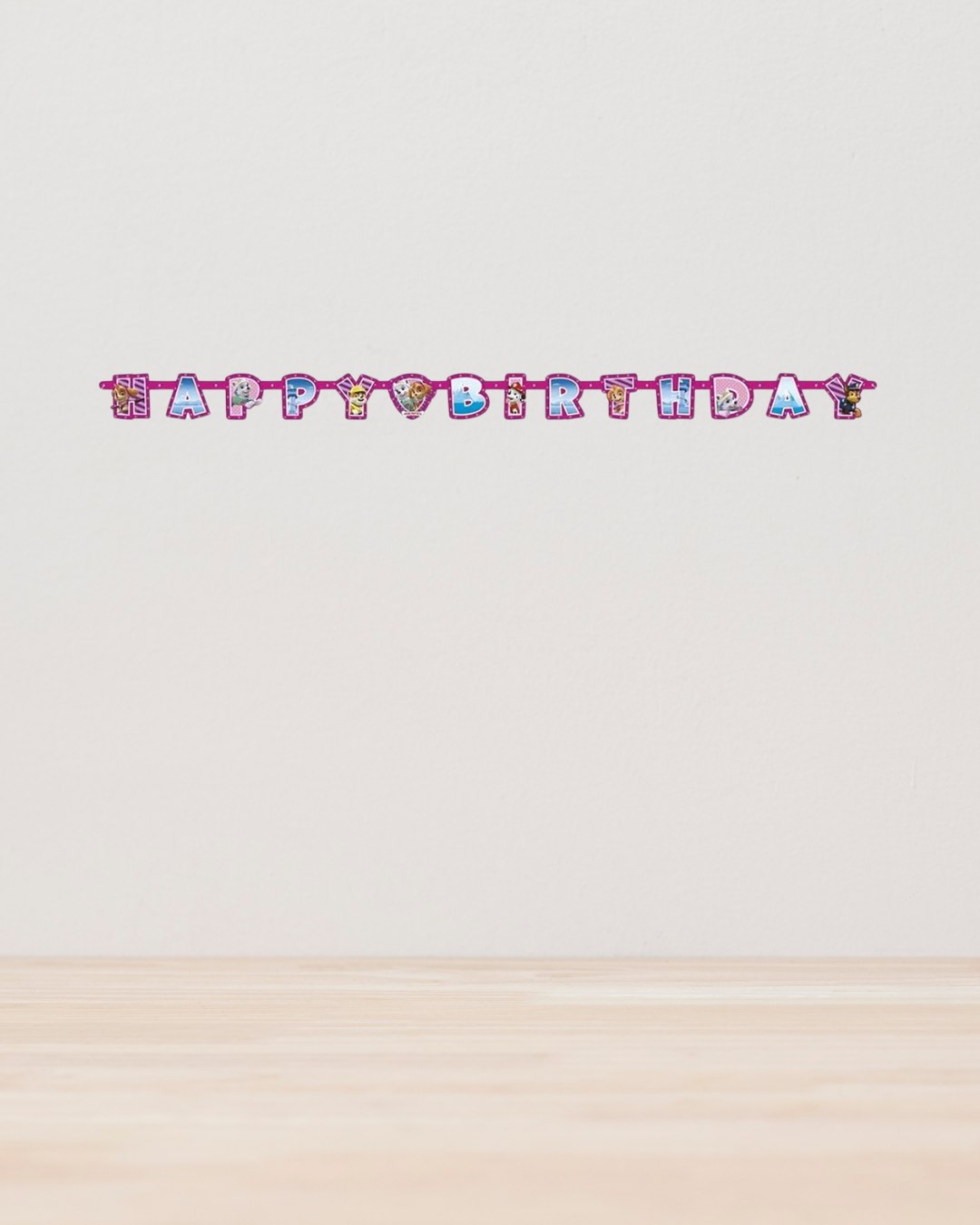 Pink Paw Patrol Happy Birthday Banner