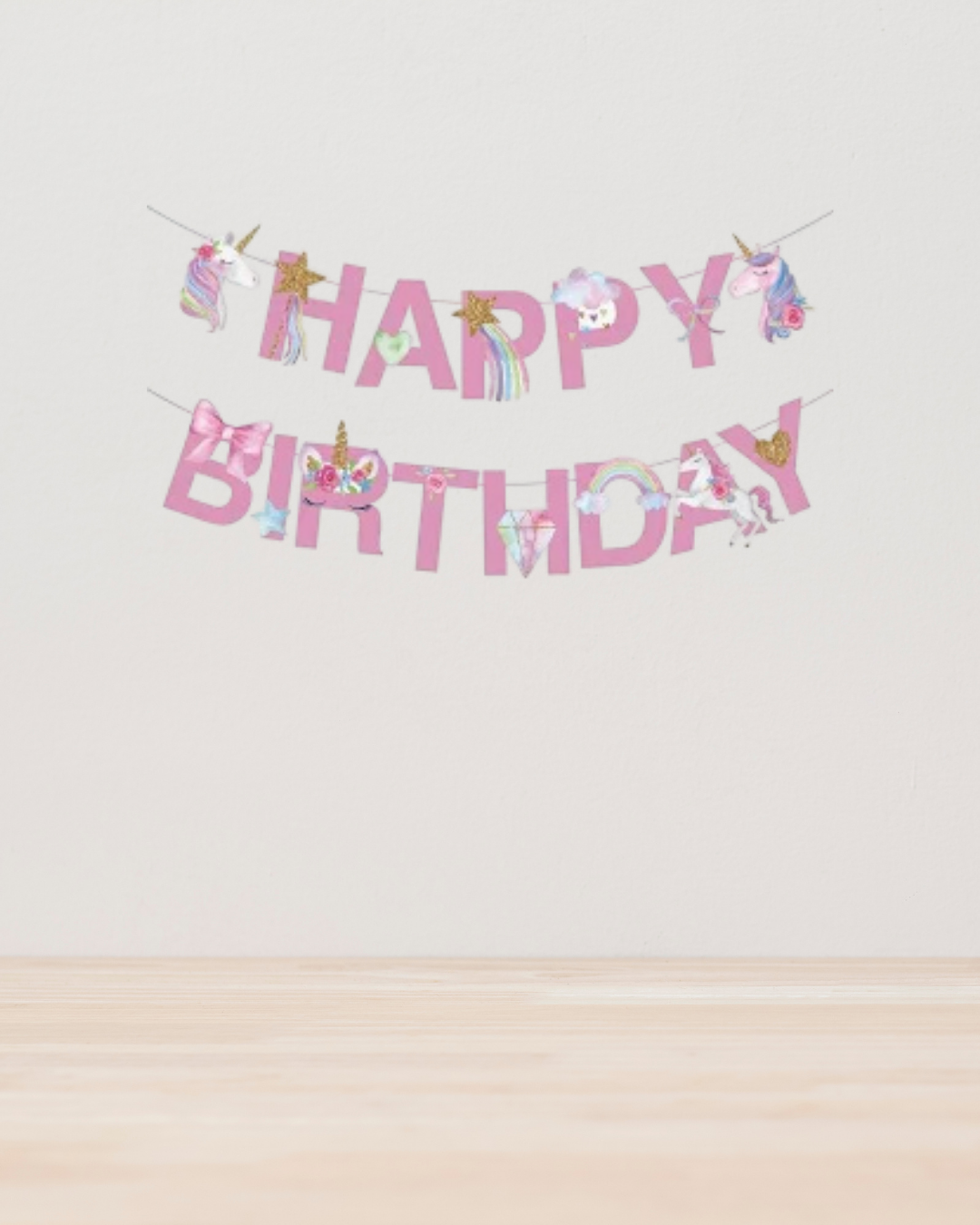 Unicorn Happy Birthday Banner