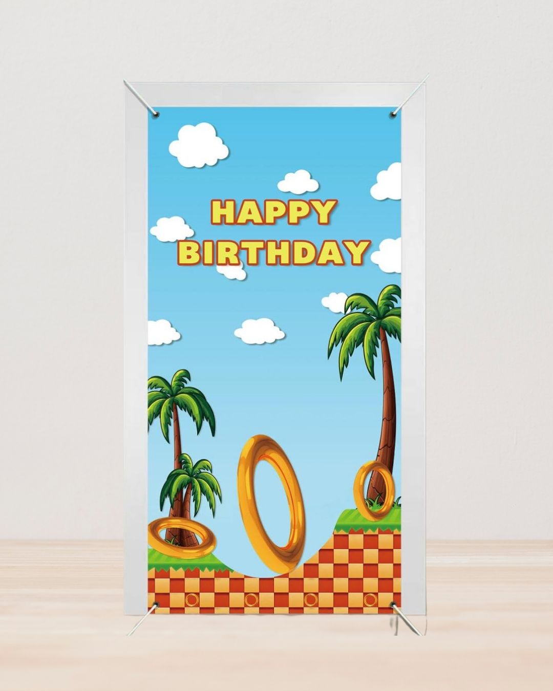 Sonic Happy Birthday Backdrop