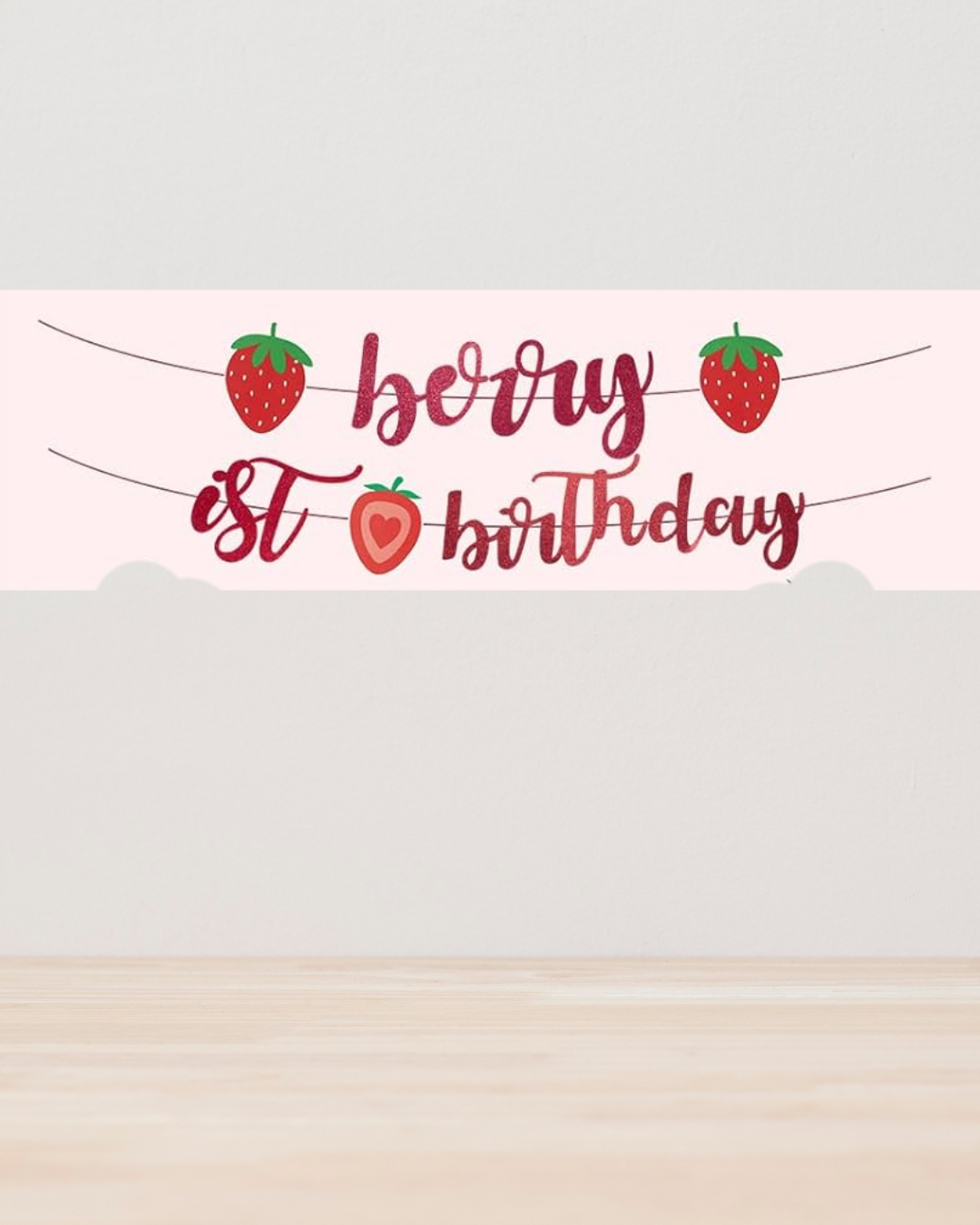 Berry First Birthday Banner