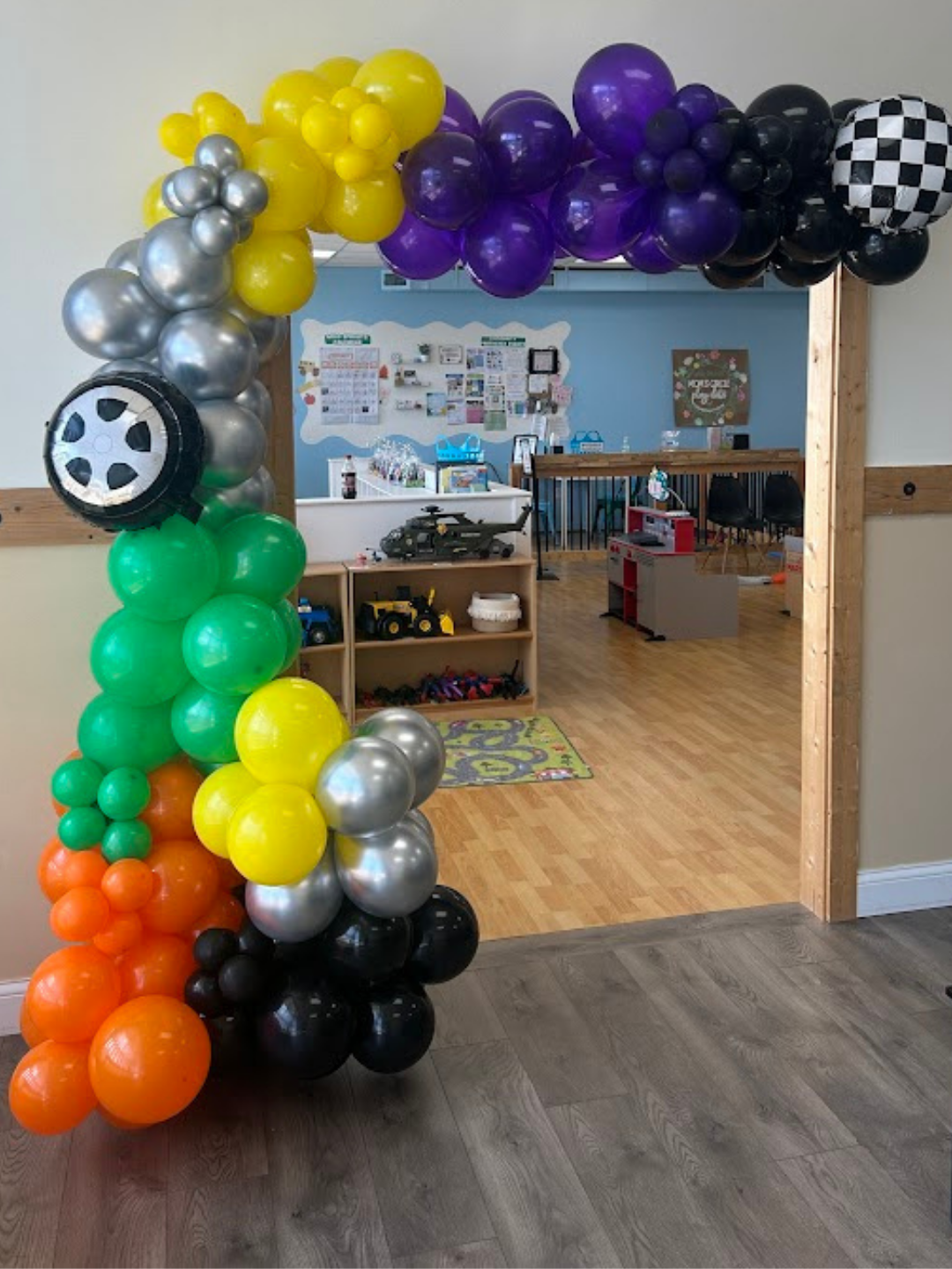 Balloon Garland on Door