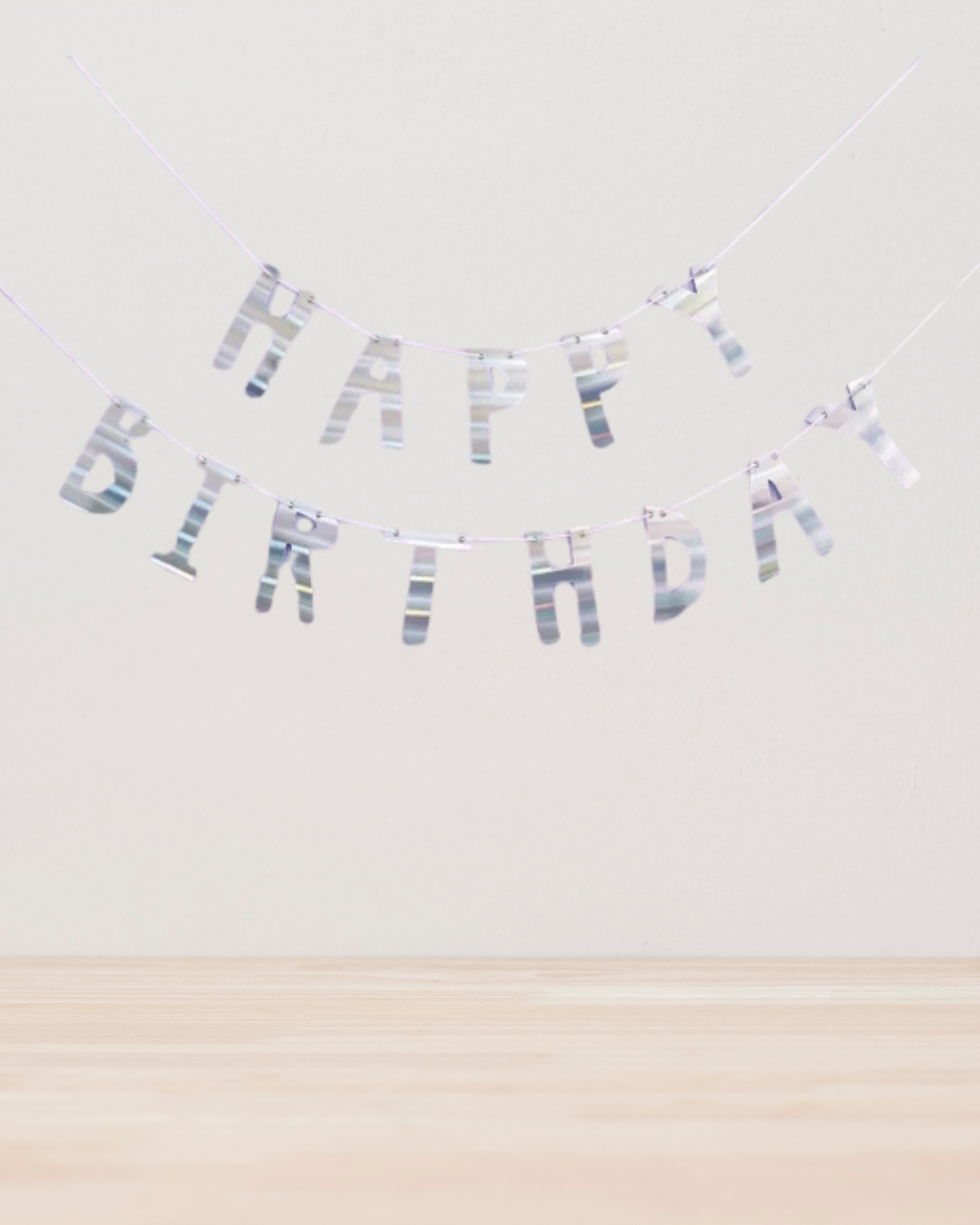 Silver Happy Birthday Banner