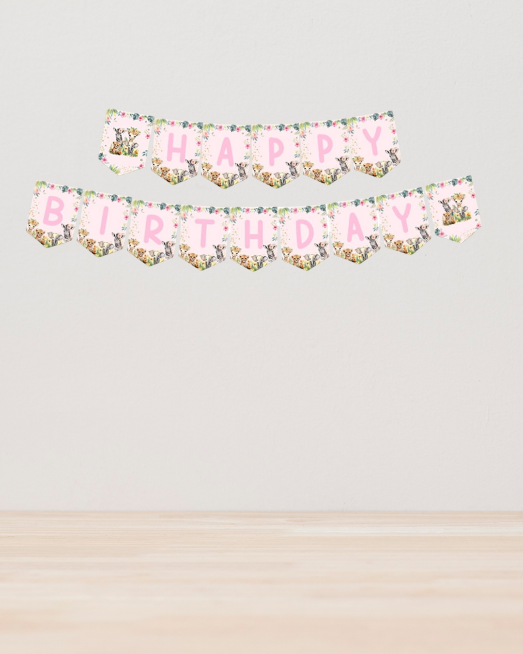 Animal Happy Birthday Banner