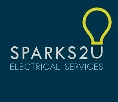 Logo for Sparks2U Electrical Services with a lightbulb icon